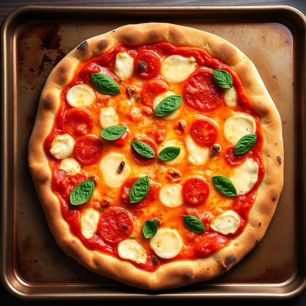 Pizza in teglia margherita